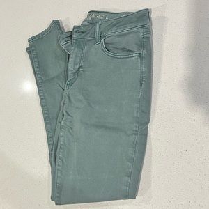 American Eagle Teal Super Stretch X Jeggings